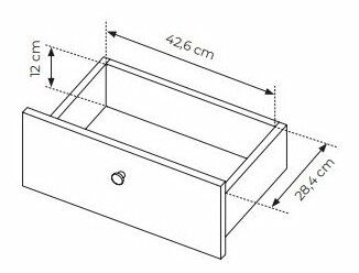Komoda Scandia D3S (hrast scandi + jelka scandi)