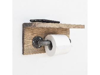 Zidni držač za wc papir Nenanu 6 (orah + crna)