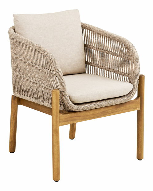 Záhradná stolička Taleria 1 (hnedá + béžová)