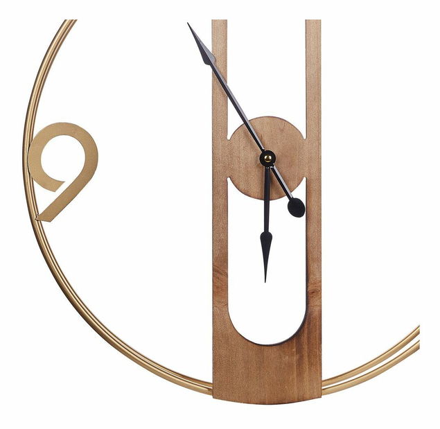 Ceas de perete ø 50 cm Mulza (lemn deschis)
