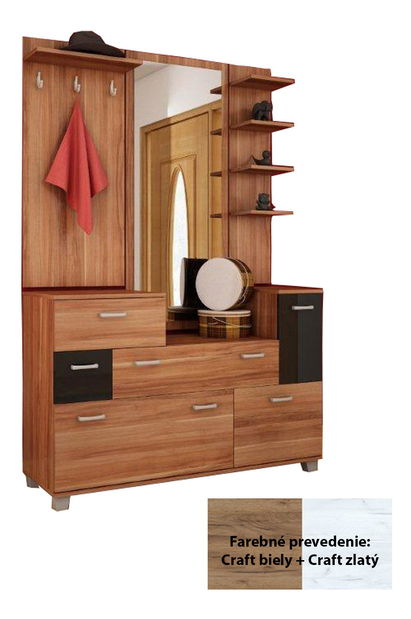 Előszoba Grand 2 (Szilva + Fényes fekete) *kiárusítás