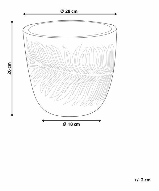 Ghiveci 16 cm Fiero (gri)