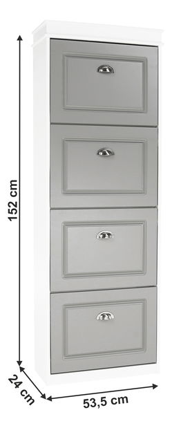 Ormarić za obuću Epery TYP 3 (bijela + siva)