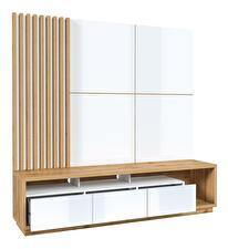 Mobilier living Celcey Typ 09 (Stejar wotan + alb lucios)