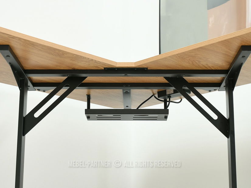 Masă PC Matts C (stejar + negru)