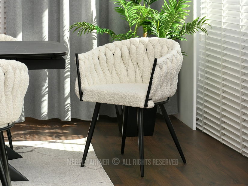 Stolička Roza (krémová + čierna)