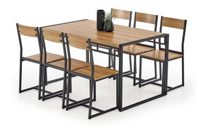 Blagovaonski stol Booker (drvo + crna)