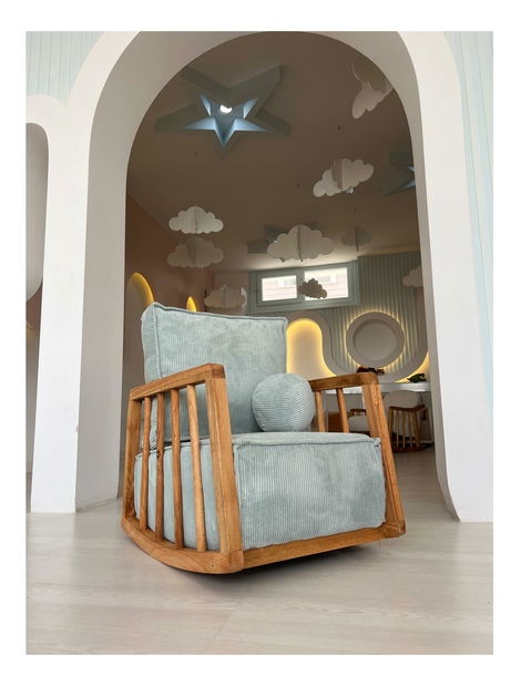 Hintafotel Salamander (kék)