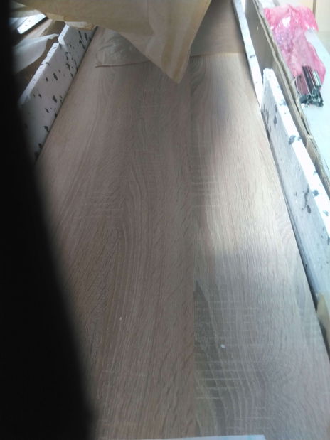 Dulap TV Sanna 180 3S3K RTV (alb diamantat mat + stejar sonoma) *resigilat