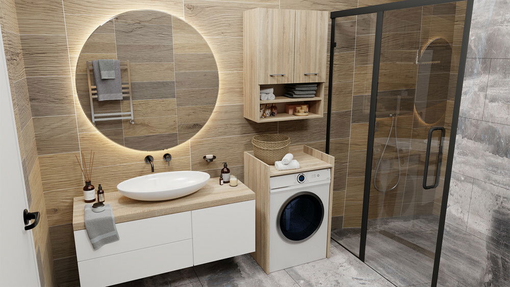 Dulap pentru mașina de spălat Perdieron 1 (stejar sonoma)