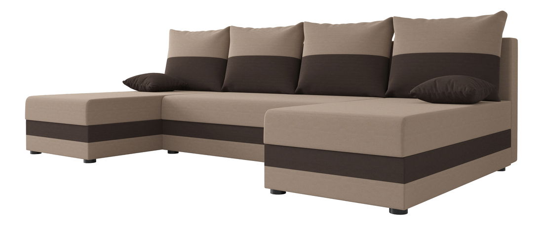 Colțar în formă de U Harmony U (bej + maro închis)