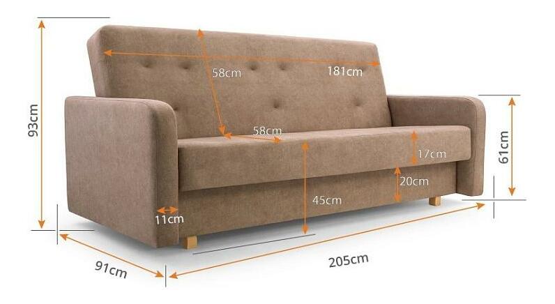 Pohovka trojsedačka Kothar (hnedá)