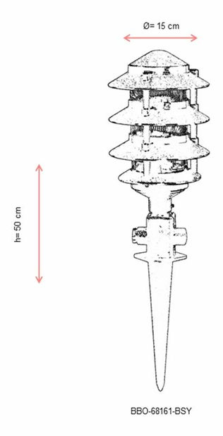 Kültéri fali lámpa Isacc (fekete)