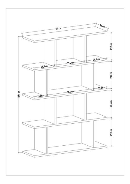 Regal Makiso 1 (antracit)