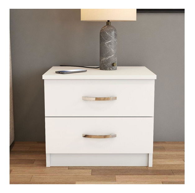 Éjjeliszekrény Kedapi 2 (fehér)