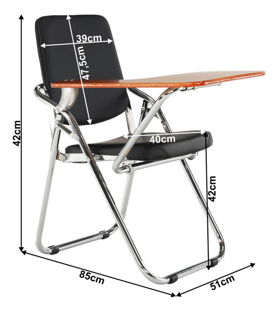 Szék lehajtható asztallal Sonna