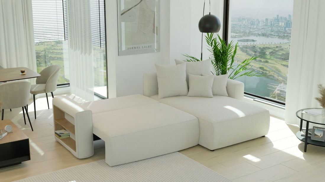 Rohová sedačka Napolia (P) (béžová)