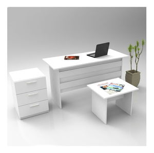 Set mobilier birou Libepi 3 (alb)