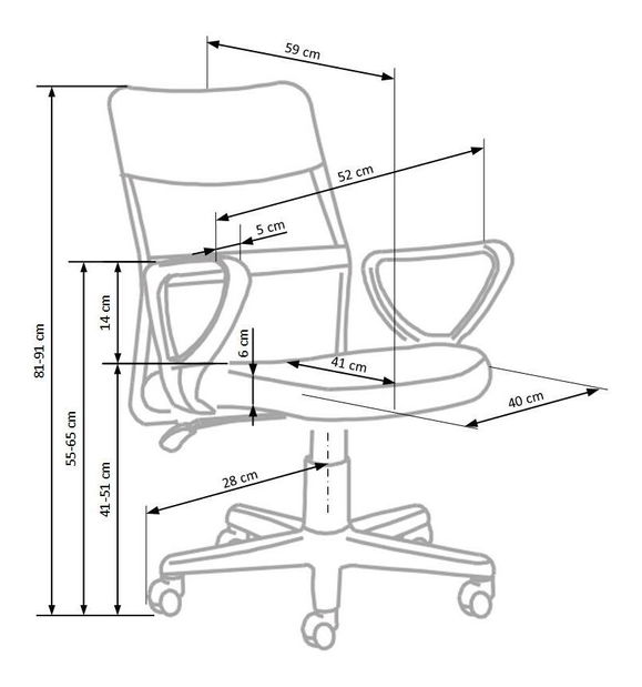 Scaun de birou Tera (turcoaz)