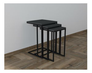 Set 3buc. măsuțe cafea Vudema (negru + antracit)