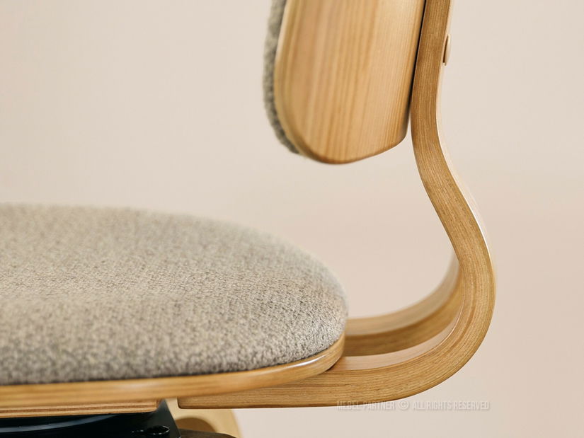 Scaun bar CH64 (bej + stejar)