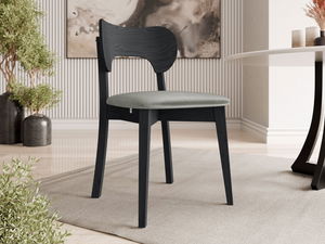 Scaun sufragerie KD 64 (Negru + Gri închis) 