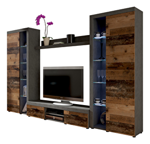 Mobilier living Rudby XL (old wood style + matera) (fără iluminat) *vânzare stoc