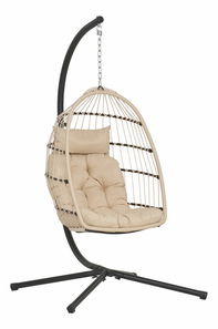 Scaun suspendat Psaveria (bej + gri + negru)