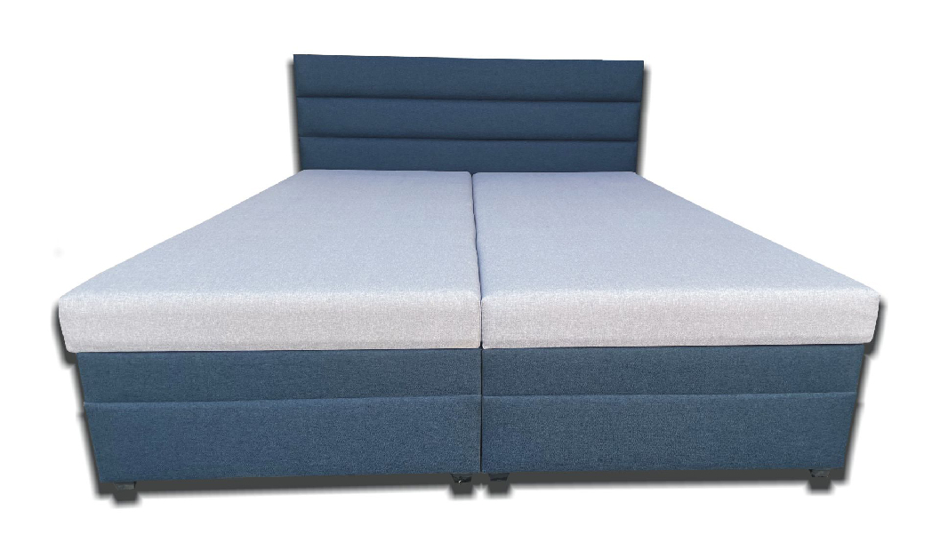 Manželská posteľ 180 cm Rebeka (s penovými matracmi) (tyrkysová)