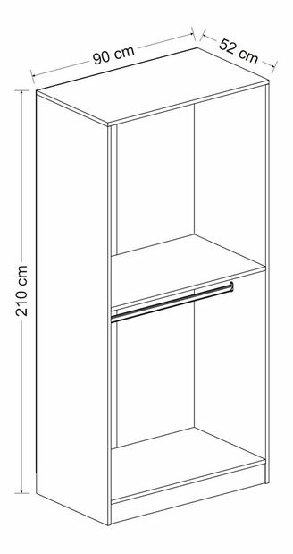 Ormar za garderobu Kalia Plus (bijela)