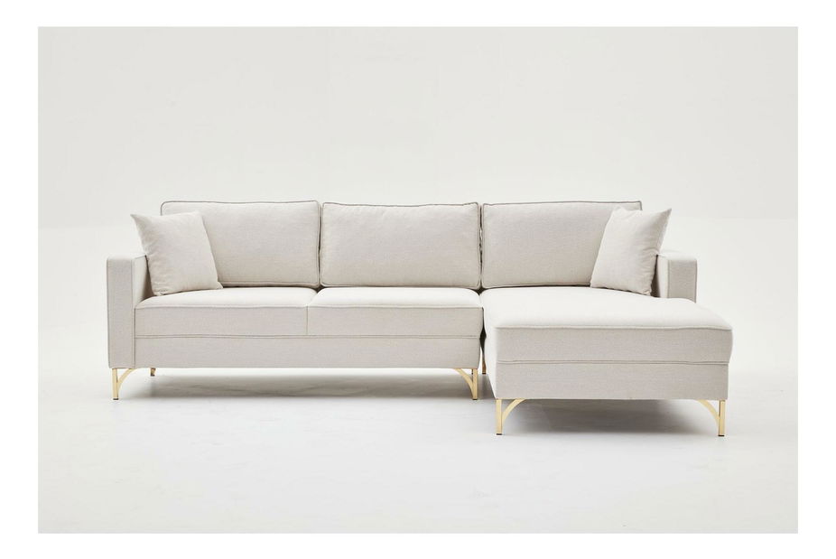 Sarok ülőgarnitúra Brenen (J) (krém + arany)