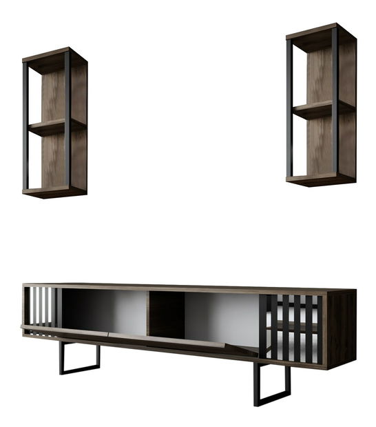 Set za dnevni boravak Chromatic (orah + crna)