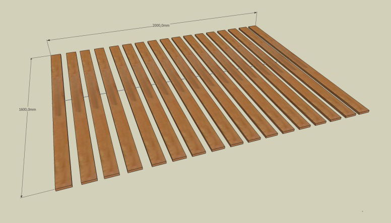 Latkový rošt 200x160 cm Mediolan