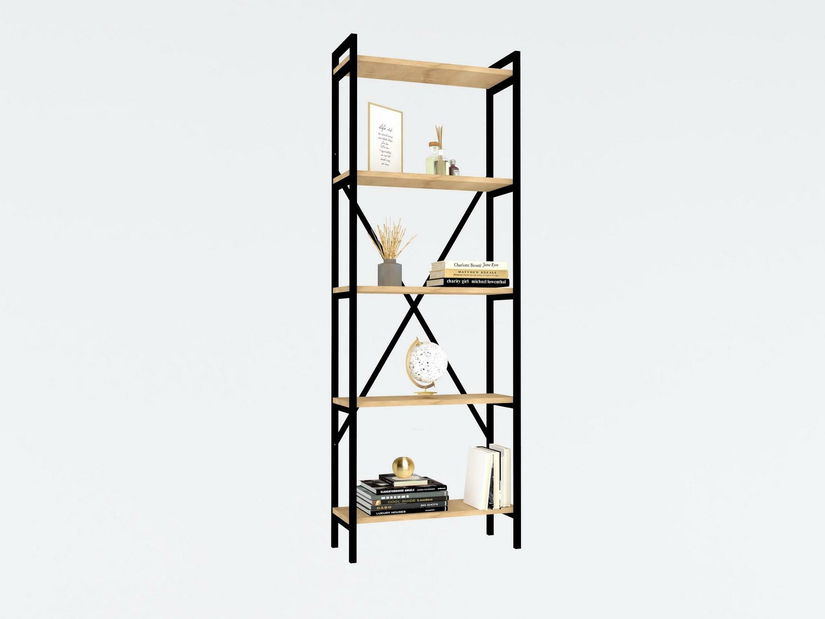 Raft Vovono (stejar + negru) 