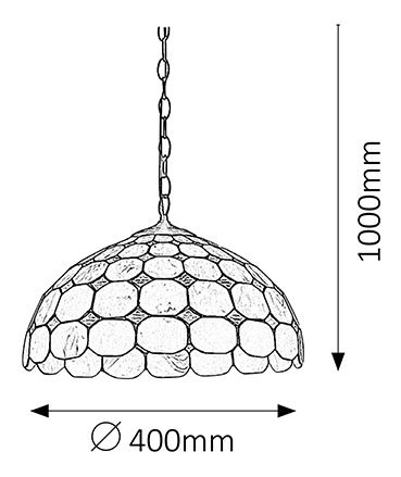 Závesné svietidlo Marvel 8076 (bronzová + viacfarebné)