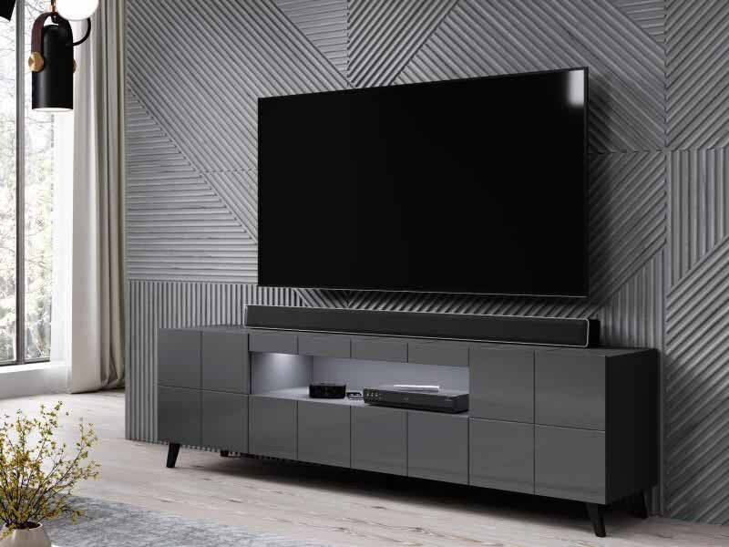 Masă TV Rojan (grafit lucios)