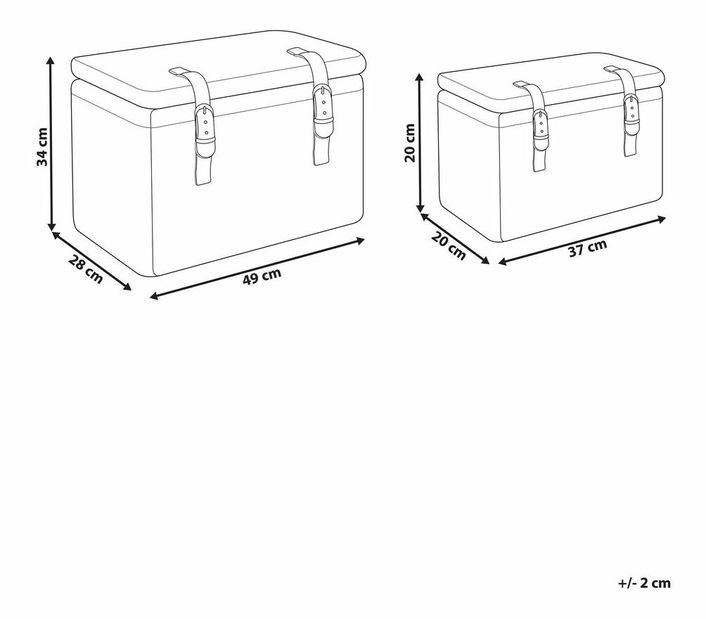 Set 2 ks úložných košov Irbza (prírodná)