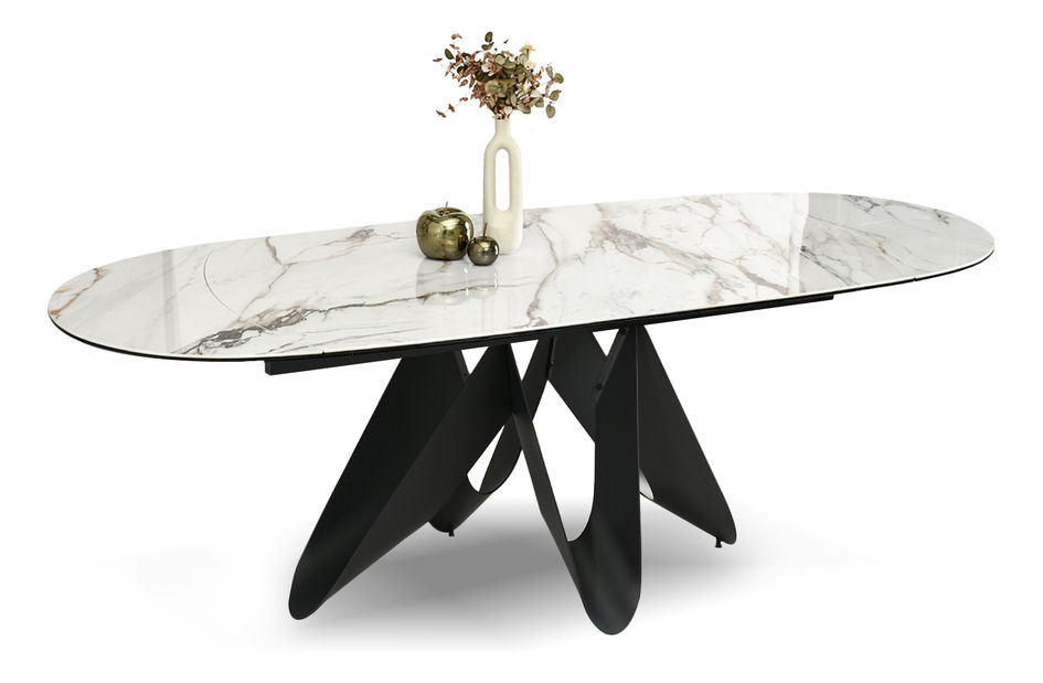 Masă de sufragerie Persi (bej + negru)