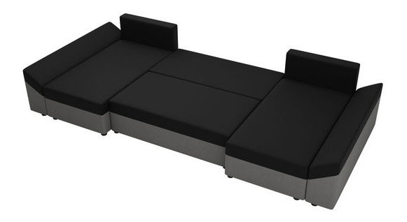 Kutna garnitura Poltosa U (crna)