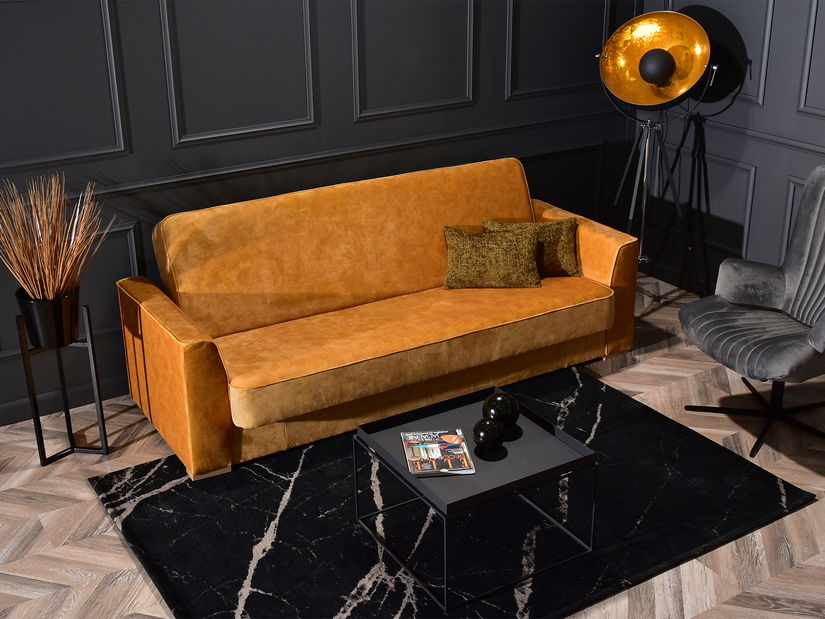 Pohovka trojsedačka Masoquismo (horčicová + buk)