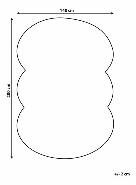 Tepih 140 x 200 cm Zabza (crna + bijela)
