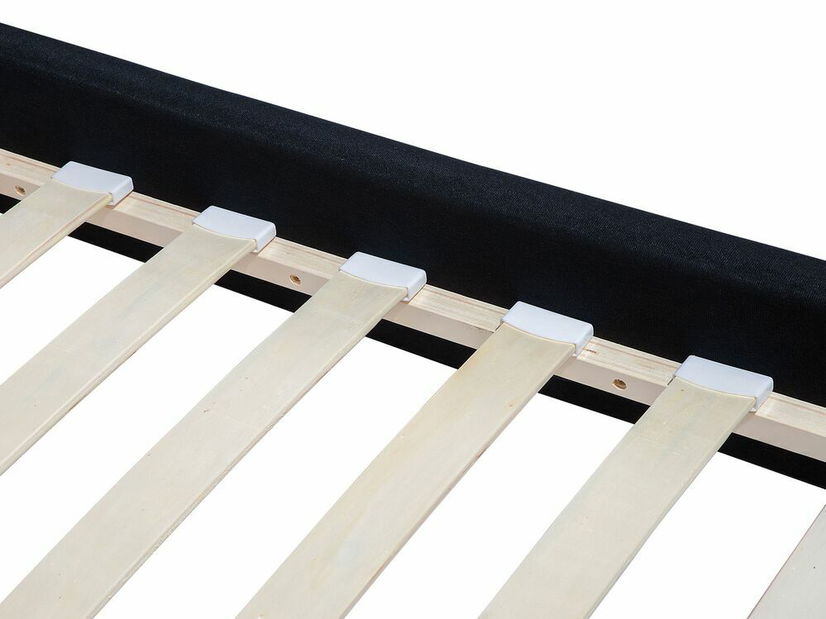 Manželská posteľ 160 cm FUTTI (s roštom) (čierna)