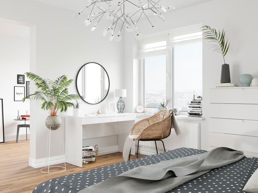 Dulap de haine Sallosa 11 (alb + alb lucios)