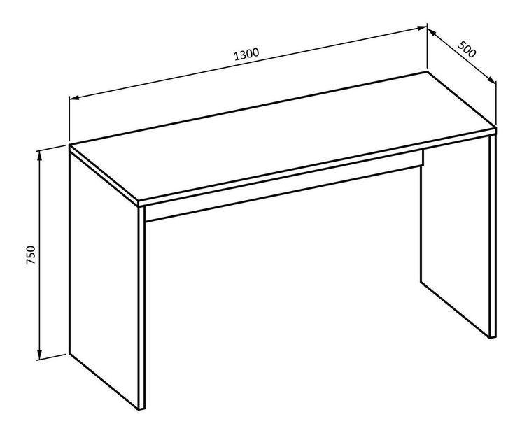PC asztal Agave Typ 03 (grand natural tölgy)
