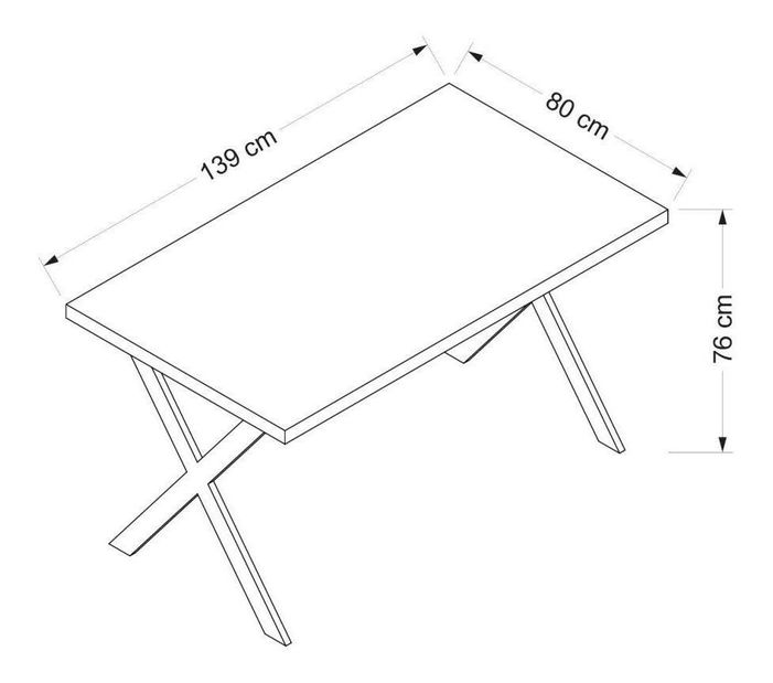 Jedálenský stôl Mibeku (dub) (pre 4 osoby)