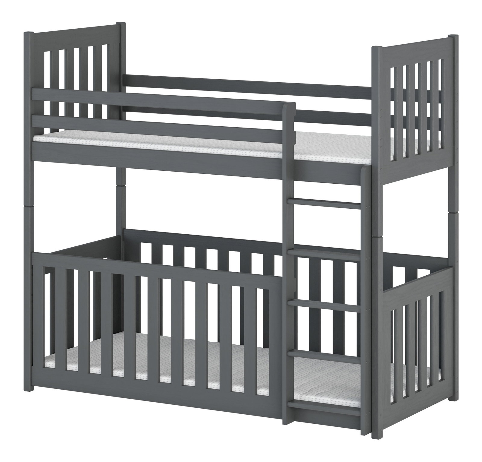 Detská posteľ 80 x 180 cm Cristine (s roštom a úl. priestorom) (grafit)
