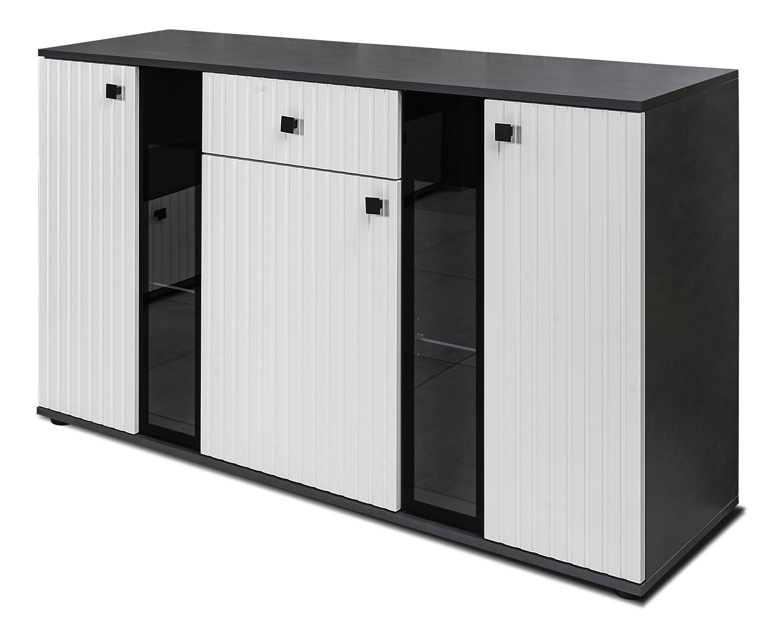 Komód Saul (fehér + matera) (világítás nélkül)