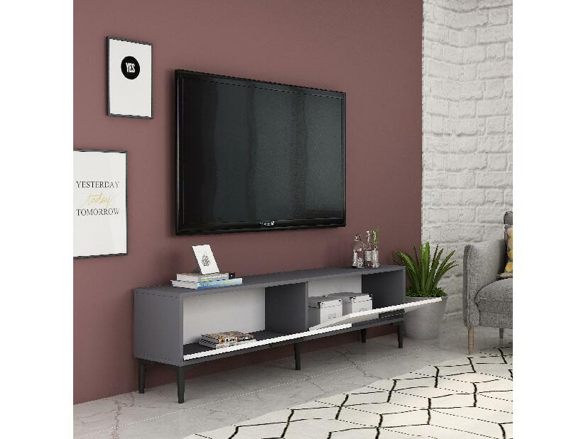 TV asztal/szekrény Vupaki (antracit + fehér) 