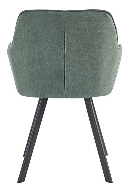 Dizájnos fotel Ilgano (zöld + fekete) 