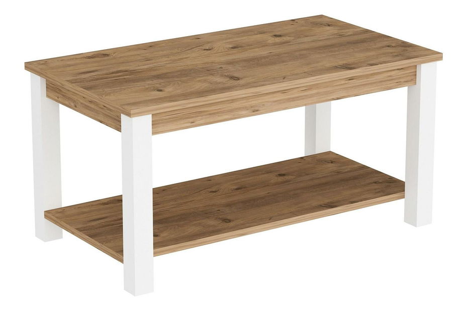 Konferenčný stolík Milasi 1 (biela + borovica atlantická) 